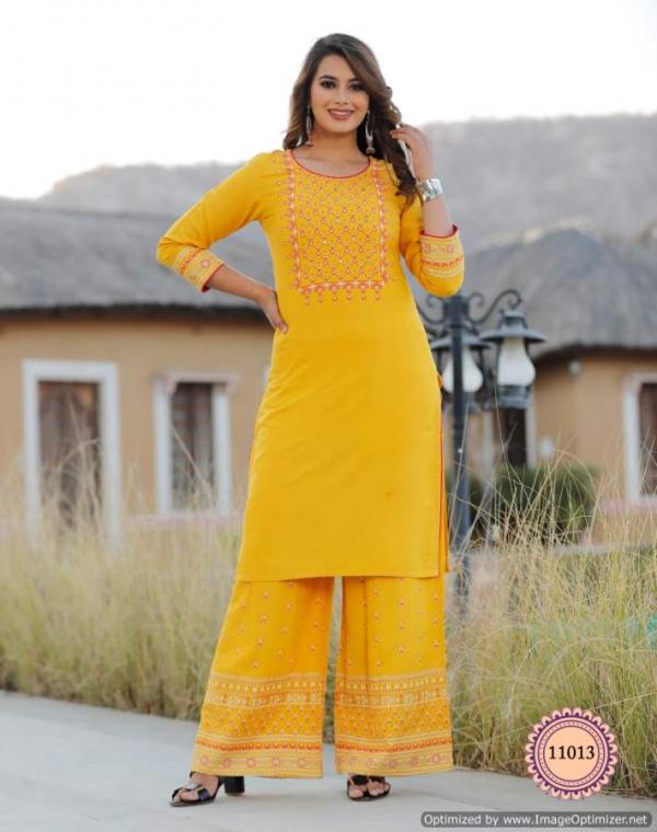 Diya Biba's 11 Beautiful Rayon Kurti With Plazzo 